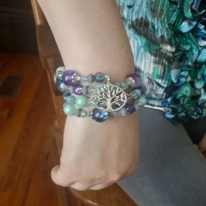 Handmade memory wire bracelet